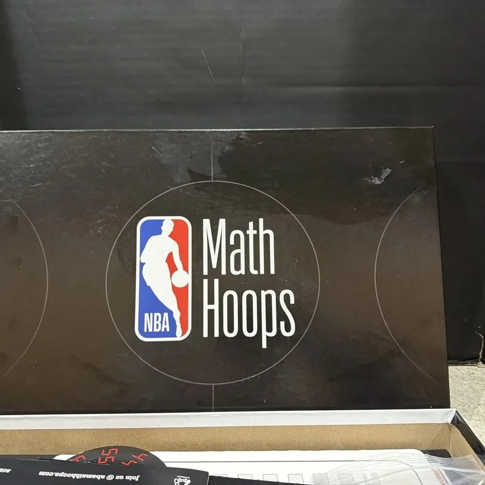 NBA Math Hoops 2015 Hasbro Basketball Board Game Educational Getty Images New